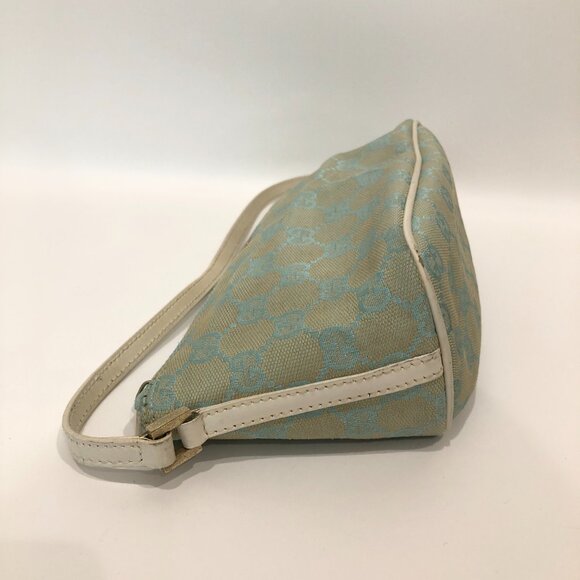 Gucci Mint GG Canvas Handbag SKU#85376 (gently used, strap edge crack) - Picture 3 of 12